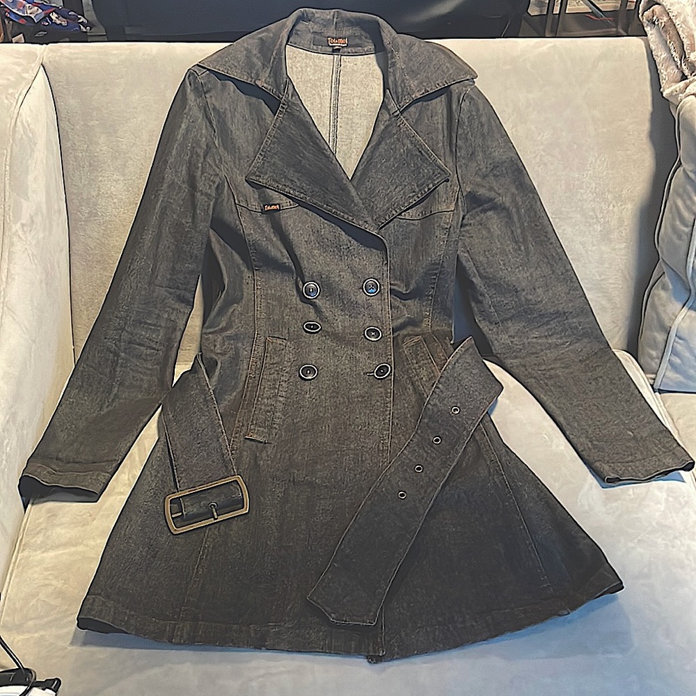 Denim trench coat - euro medium